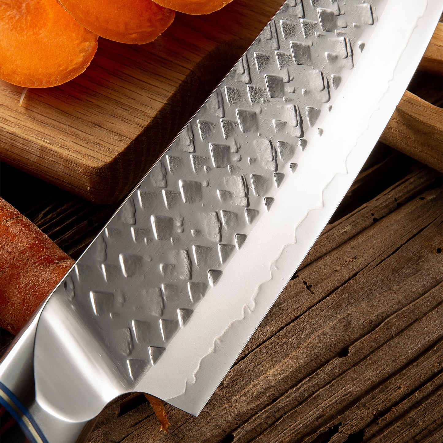 Derjob Chef Knife Professional Chef’s Knives 8 Inch Handmade Japanese Gyutou Knives AUS-10 San Mai Stainless Steel Hammer Forging Super Sharp Best For Kitchen Daily Cooking Cutting Chopping Slicing